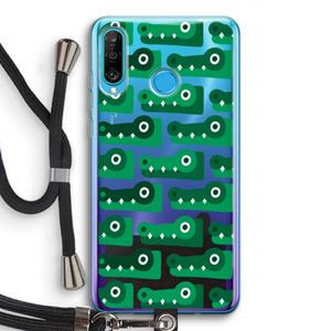 CaseCompany Crocs: Huawei P30 Lite Transparant Hoesje met koord