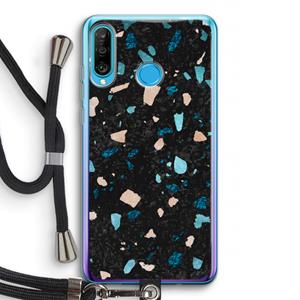 CaseCompany Terrazzo N°11: Huawei P30 Lite Transparant Hoesje met koord