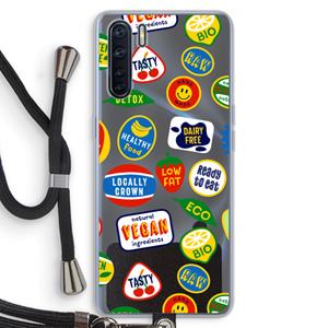CaseCompany Fruitsticker: Oppo A91 Transparant Hoesje met koord