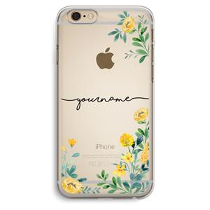 CaseCompany Gele bloemen: iPhone 6 Plus / 6S Plus Transparant Hoesje