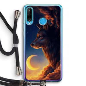 CaseCompany Night Guardian: Huawei P30 Lite Transparant Hoesje met koord