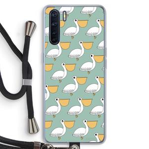 CaseCompany Pelican: Oppo A91 Transparant Hoesje met koord