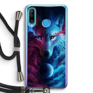 CaseCompany Where Light And Dark Meet: Huawei P30 Lite Transparant Hoesje met koord