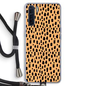 CaseCompany Panter: Oppo A91 Transparant Hoesje met koord