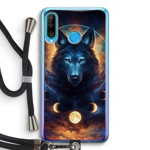 CaseCompany Wolf Dreamcatcher: Huawei P30 Lite Transparant Hoesje met koord