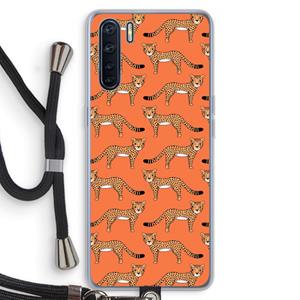 CaseCompany Cheetah: Oppo A91 Transparant Hoesje met koord