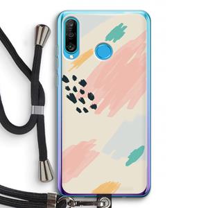 CaseCompany Sunday Chillings: Huawei P30 Lite Transparant Hoesje met koord