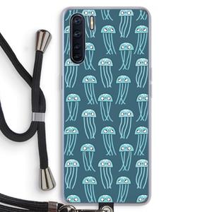 CaseCompany Kwallie: Oppo A91 Transparant Hoesje met koord