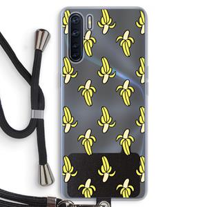 CaseCompany Bananas: Oppo A91 Transparant Hoesje met koord