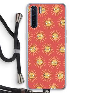 CaseCompany Zon: Oppo A91 Transparant Hoesje met koord