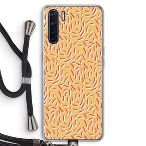CaseCompany Camouflage: Oppo A91 Transparant Hoesje met koord