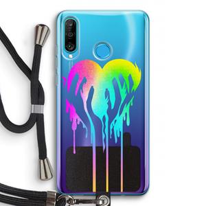 CaseCompany Hold My Heart: Huawei P30 Lite Transparant Hoesje met koord