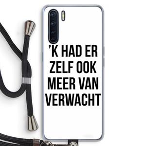 CaseCompany Meer verwacht: Oppo A91 Transparant Hoesje met koord