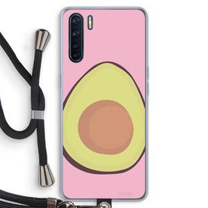 CaseCompany Avocado: Oppo A91 Transparant Hoesje met koord