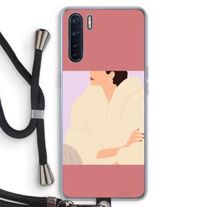 CaseCompany Cosy: Oppo A91 Transparant Hoesje met koord