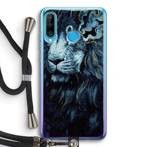 CaseCompany Darkness Lion: Huawei P30 Lite Transparant Hoesje met koord
