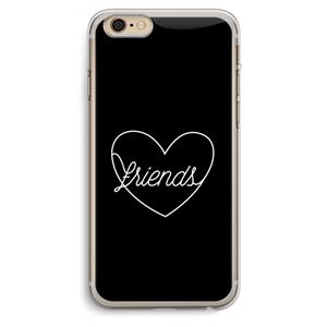 CaseCompany Friends heart black: iPhone 6 Plus / 6S Plus Transparant Hoesje