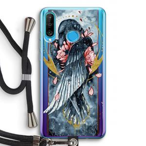 CaseCompany Golden Raven: Huawei P30 Lite Transparant Hoesje met koord