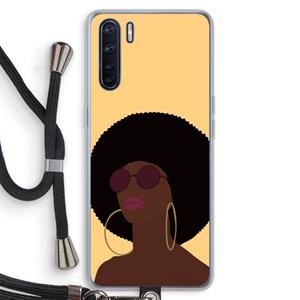 CaseCompany Golden hour: Oppo A91 Transparant Hoesje met koord