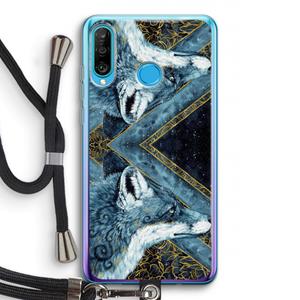 CaseCompany Golden Fox: Huawei P30 Lite Transparant Hoesje met koord