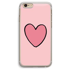 CaseCompany Hartje: iPhone 6 Plus / 6S Plus Transparant Hoesje