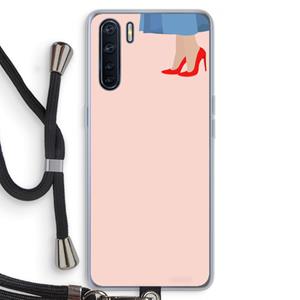 CaseCompany High heels: Oppo A91 Transparant Hoesje met koord