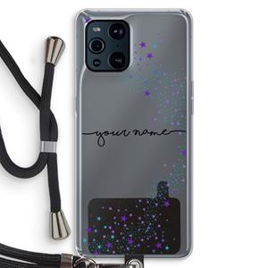 CaseCompany Sterren: Oppo Find X3 Transparant Hoesje met koord