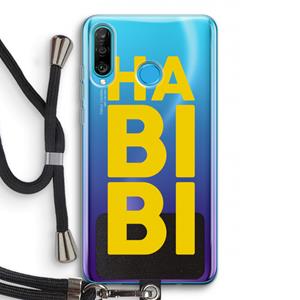 CaseCompany Habibi Blue: Huawei P30 Lite Transparant Hoesje met koord