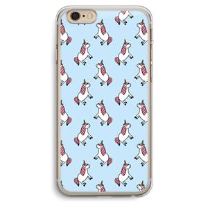 CaseCompany Eenhoorns overal: iPhone 6 Plus / 6S Plus Transparant Hoesje