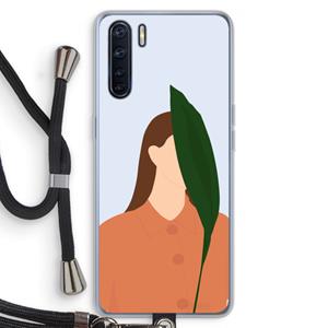 CaseCompany Leaf: Oppo A91 Transparant Hoesje met koord