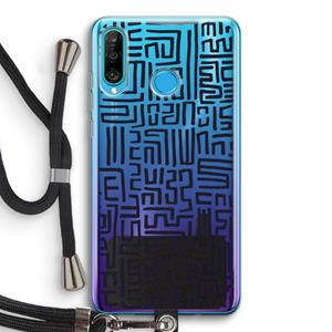 CaseCompany Moroccan Print: Huawei P30 Lite Transparant Hoesje met koord