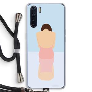 CaseCompany Mirror: Oppo A91 Transparant Hoesje met koord