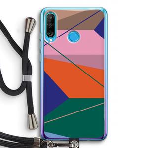 CaseCompany Gestalte 1: Huawei P30 Lite Transparant Hoesje met koord