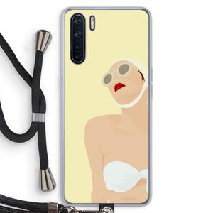 CaseCompany Summer: Oppo A91 Transparant Hoesje met koord
