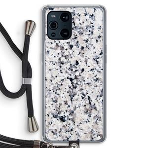 CaseCompany Gespikkelde marmer: Oppo Find X3 Transparant Hoesje met koord
