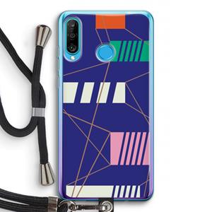 CaseCompany Gestalte 5: Huawei P30 Lite Transparant Hoesje met koord