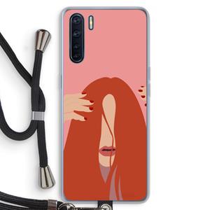 CaseCompany Woke up like this: Oppo A91 Transparant Hoesje met koord