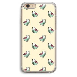 CaseCompany Vogeltjes: iPhone 6 Plus / 6S Plus Transparant Hoesje