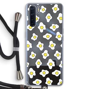 CaseCompany Spiegeleitjes: Oppo A91 Transparant Hoesje met koord