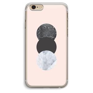CaseCompany Marmeren cirkels: iPhone 6 Plus / 6S Plus Transparant Hoesje