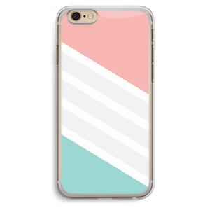 CaseCompany Strepen pastel: iPhone 6 Plus / 6S Plus Transparant Hoesje