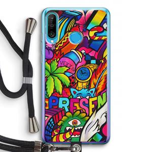 CaseCompany Represent: Huawei P30 Lite Transparant Hoesje met koord