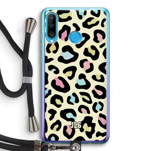 CaseCompany Leopard pattern: Huawei P30 Lite Transparant Hoesje met koord