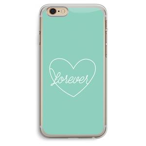 CaseCompany Forever heart pastel: iPhone 6 Plus / 6S Plus Transparant Hoesje