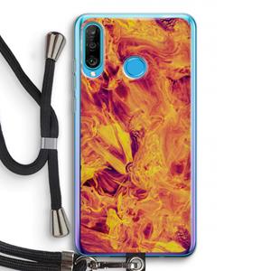 CaseCompany Eternal Fire: Huawei P30 Lite Transparant Hoesje met koord