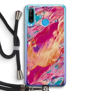 CaseCompany Pastel Echoes: Huawei P30 Lite Transparant Hoesje met koord