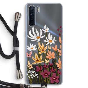 CaseCompany Painted wildflowers: Oppo A91 Transparant Hoesje met koord