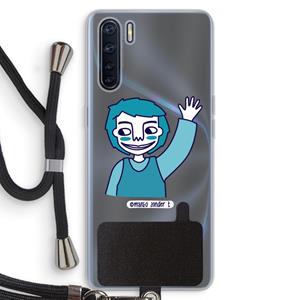 CaseCompany Zwaai: Oppo A91 Transparant Hoesje met koord