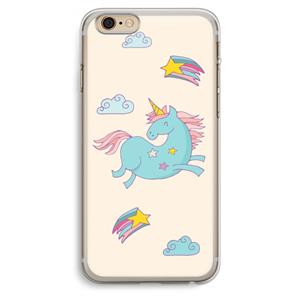 CaseCompany Vliegende eenhoorn: iPhone 6 Plus / 6S Plus Transparant Hoesje