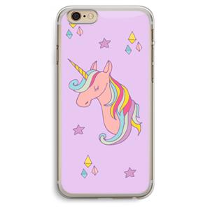 CaseCompany Roze eenhoorn: iPhone 6 Plus / 6S Plus Transparant Hoesje
